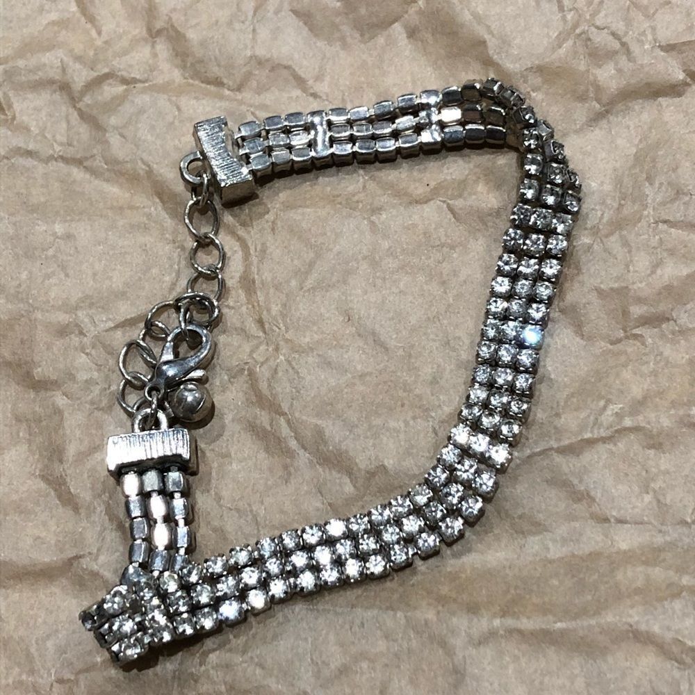Silver Rhinestone Bracelet